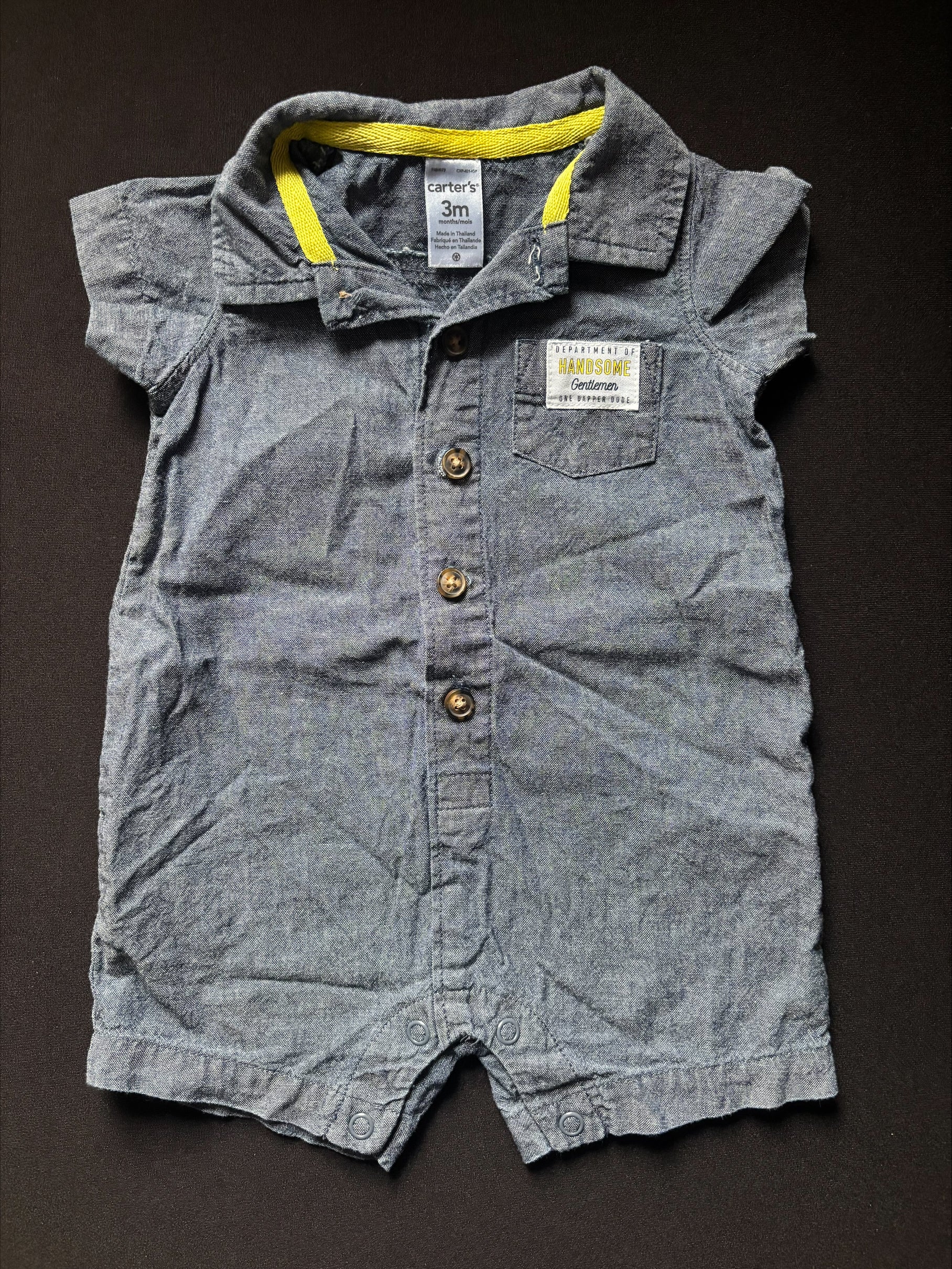 Barboteuse jean 3 mois CARTER'S (2582)
