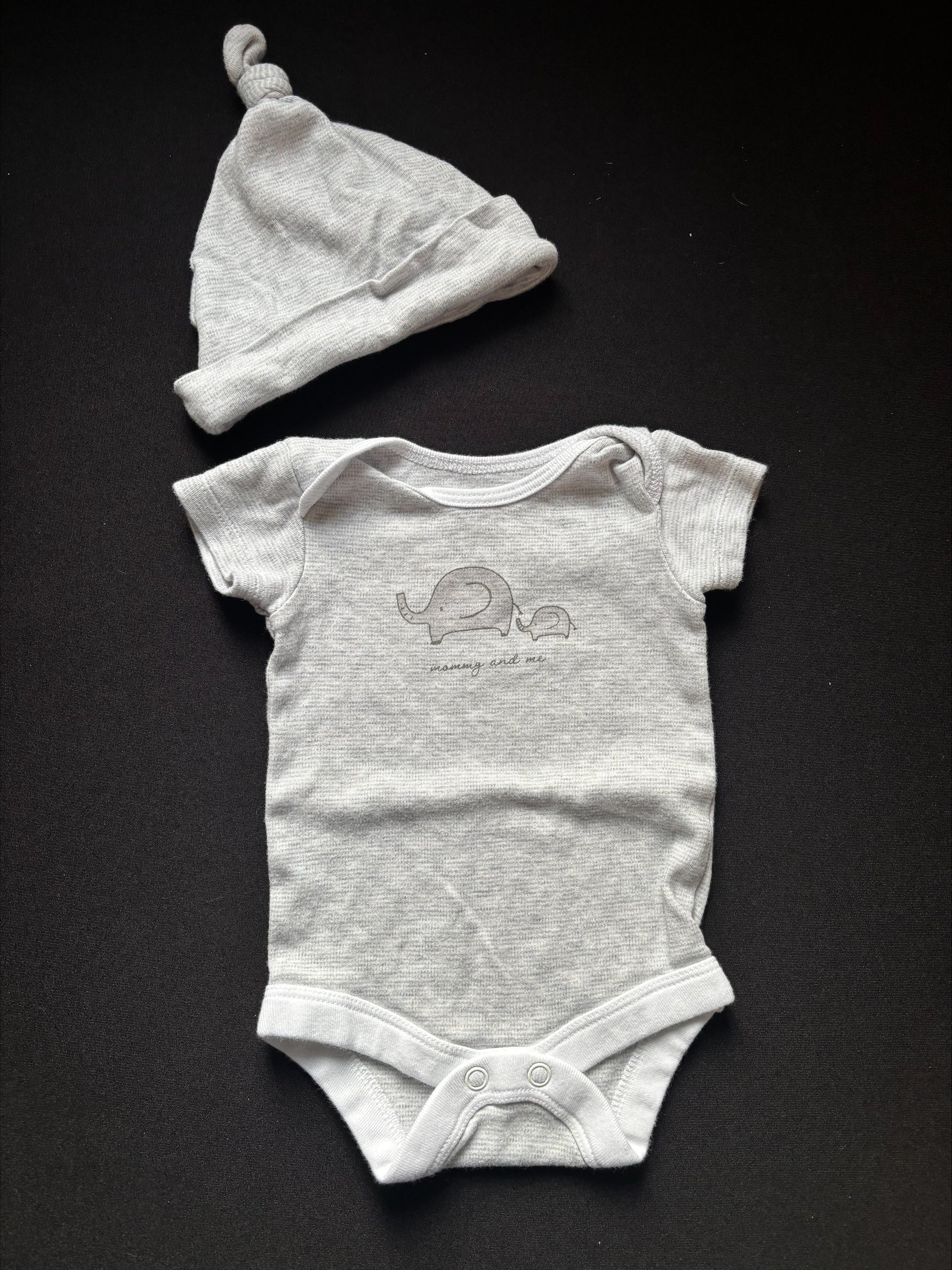 Cache couche & Bonnet Nouveau-né GEORGE