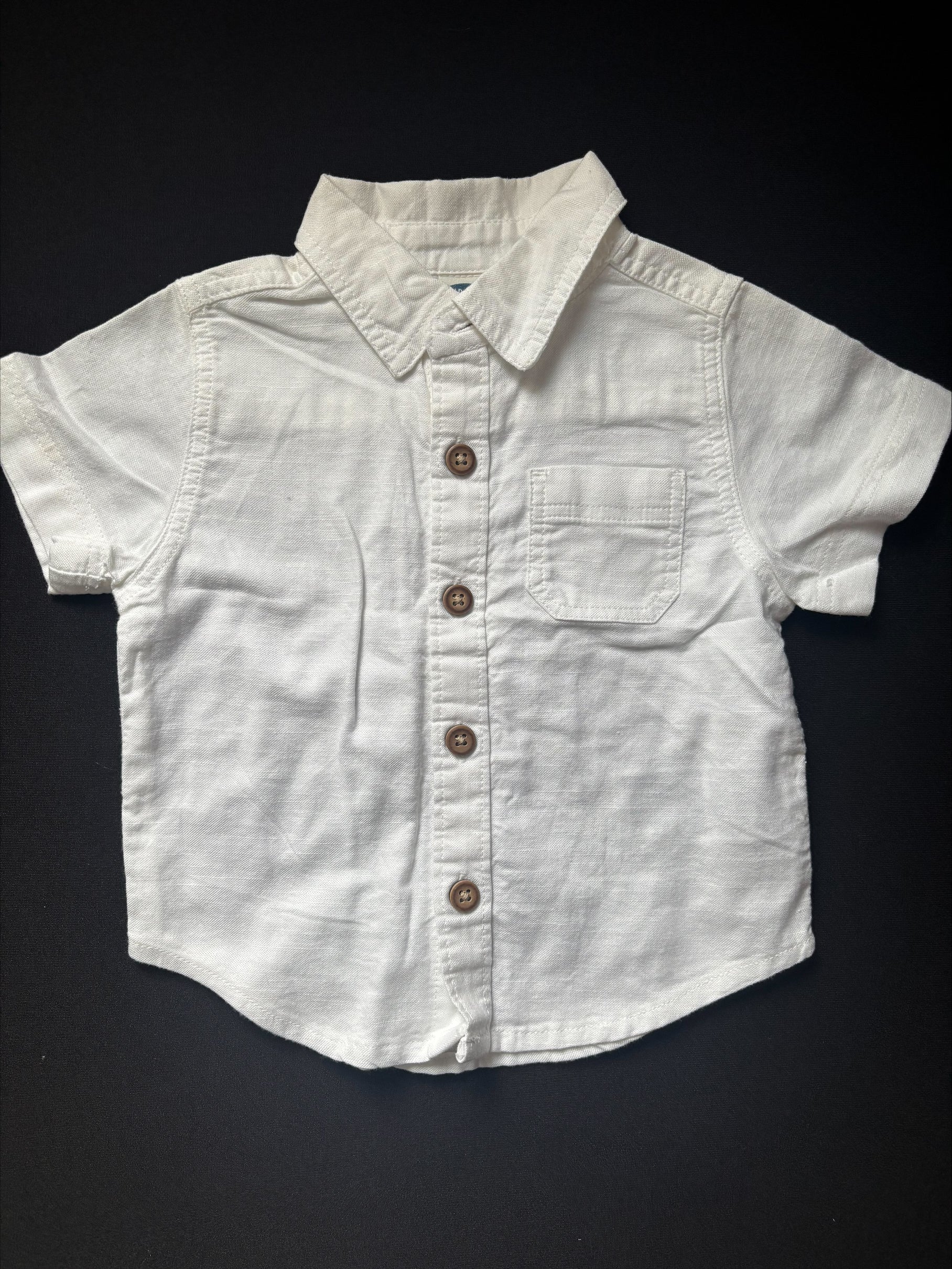Chemise blanche 3-6 mois OLD NAVY (504-12)