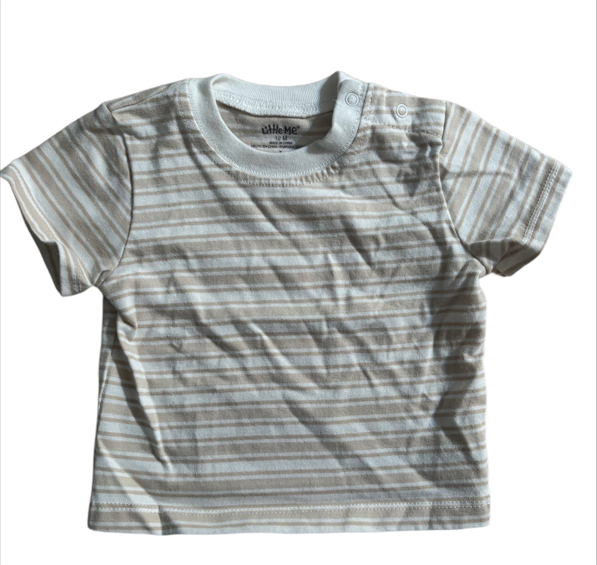 Chandail 12 mois LITTLE ME  (beige & blanc)