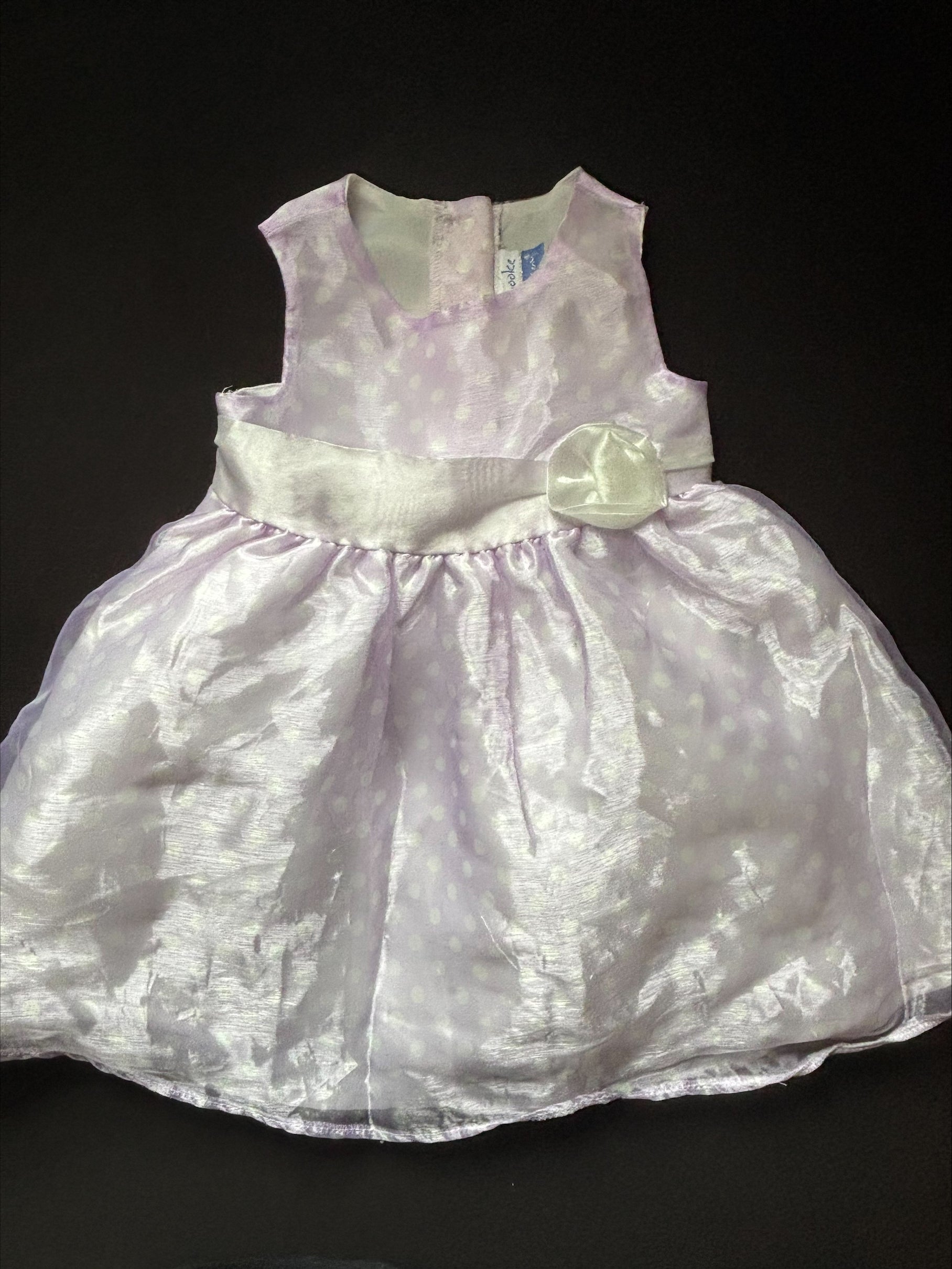 Robe 2T BROOKE LINDSAY (mauve pâle et poids blanc) (238-6)