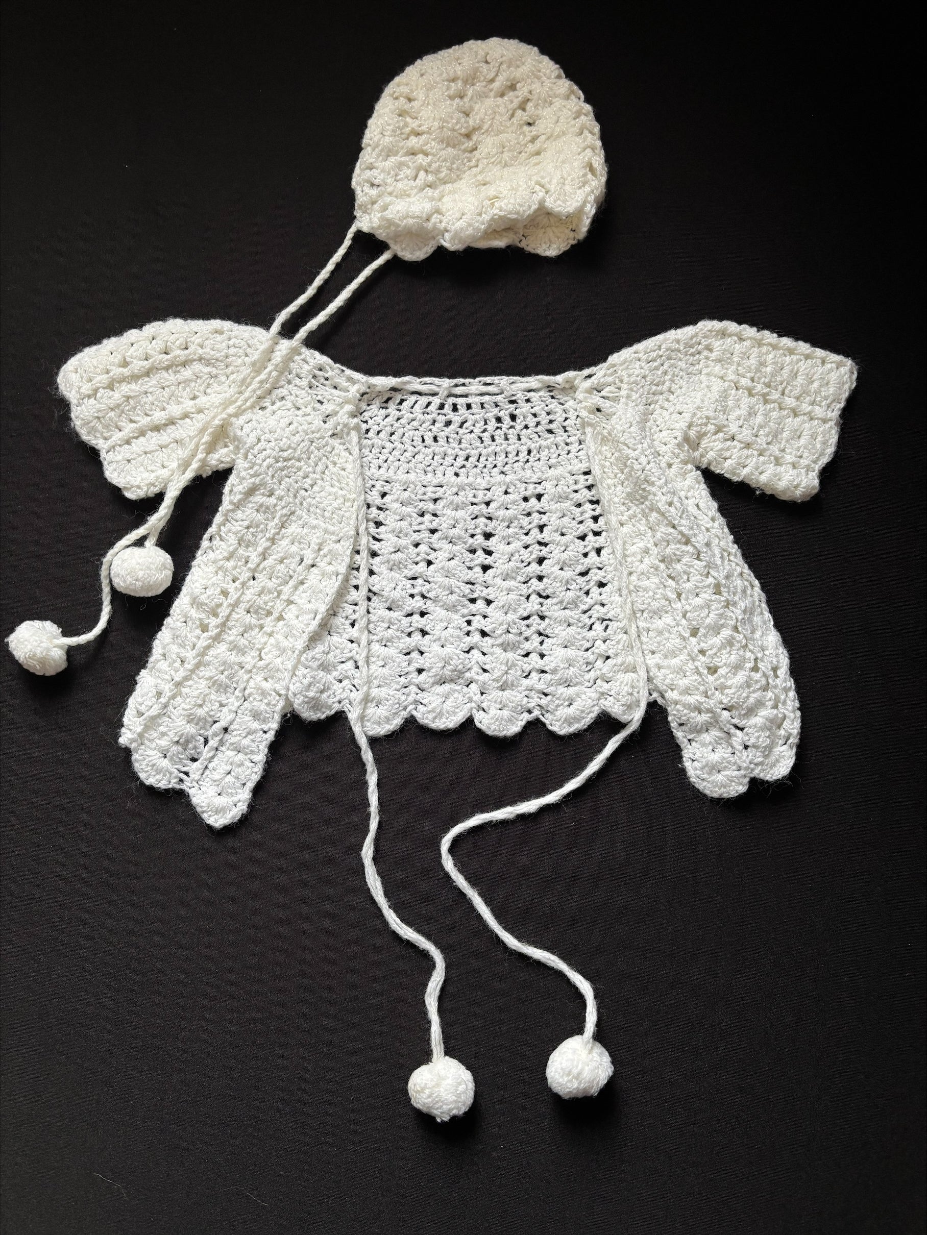 Ensemble tricot (fait à la main) 6-12 mois (121-4)