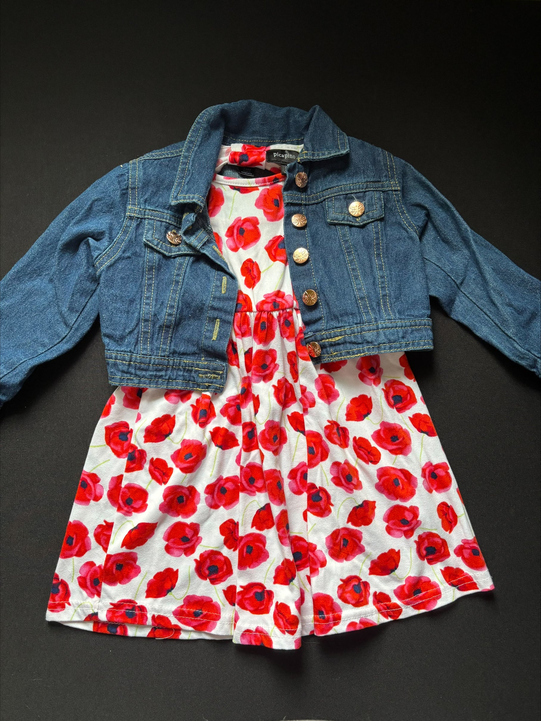 Robe avec veste de jean, 24 mois, PICAPINO (2452)