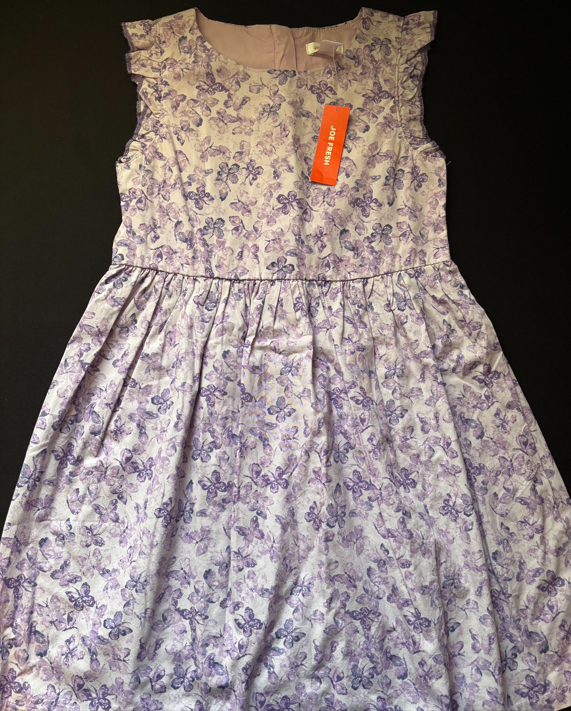 Robe NEUF AVEC ÉTIQUETTE, grandeur 7/8 M JOE FRESH (525-13) mauve