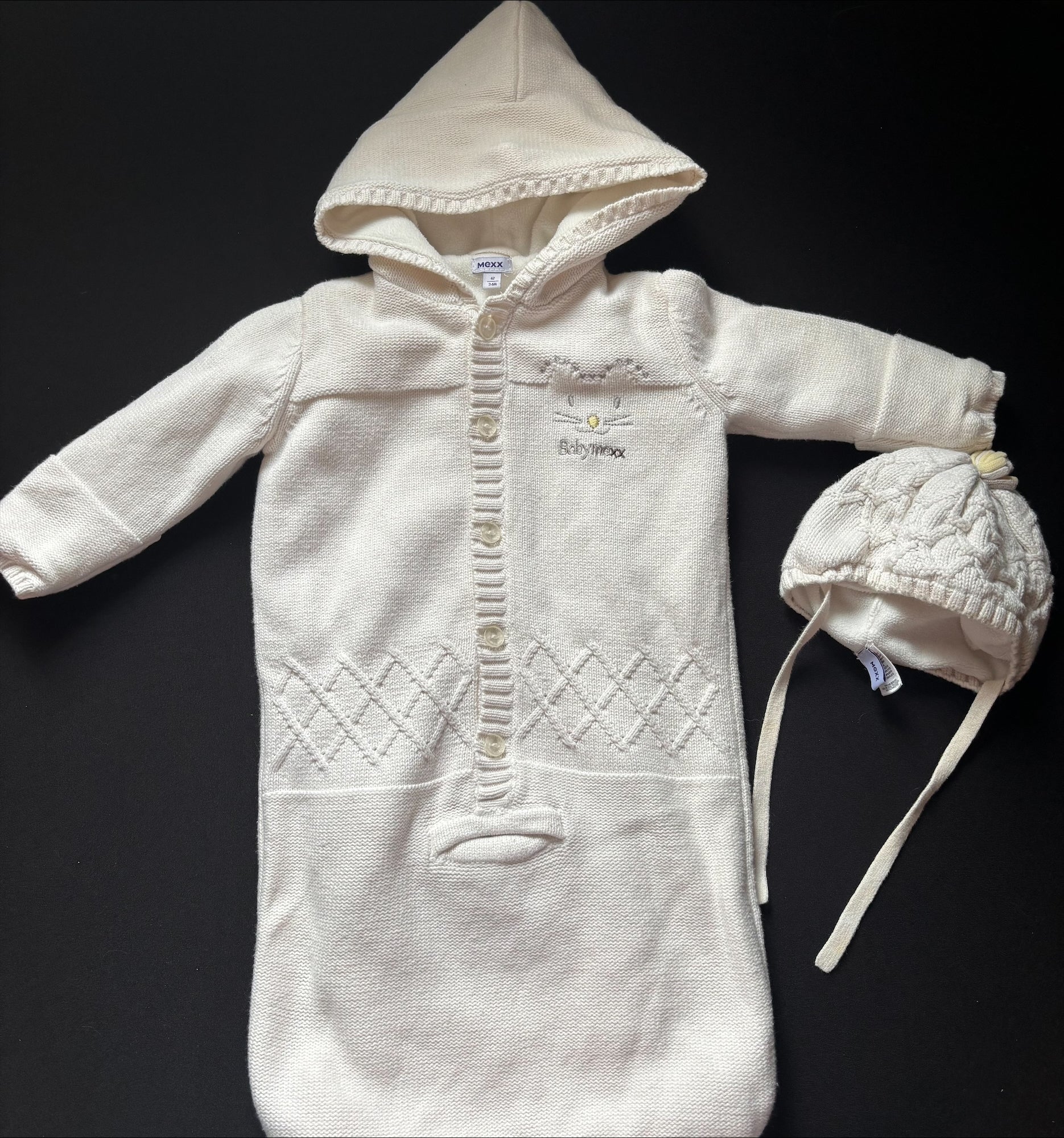 Sleep Sack de laine avec bonnet 3-6 mois MEXX