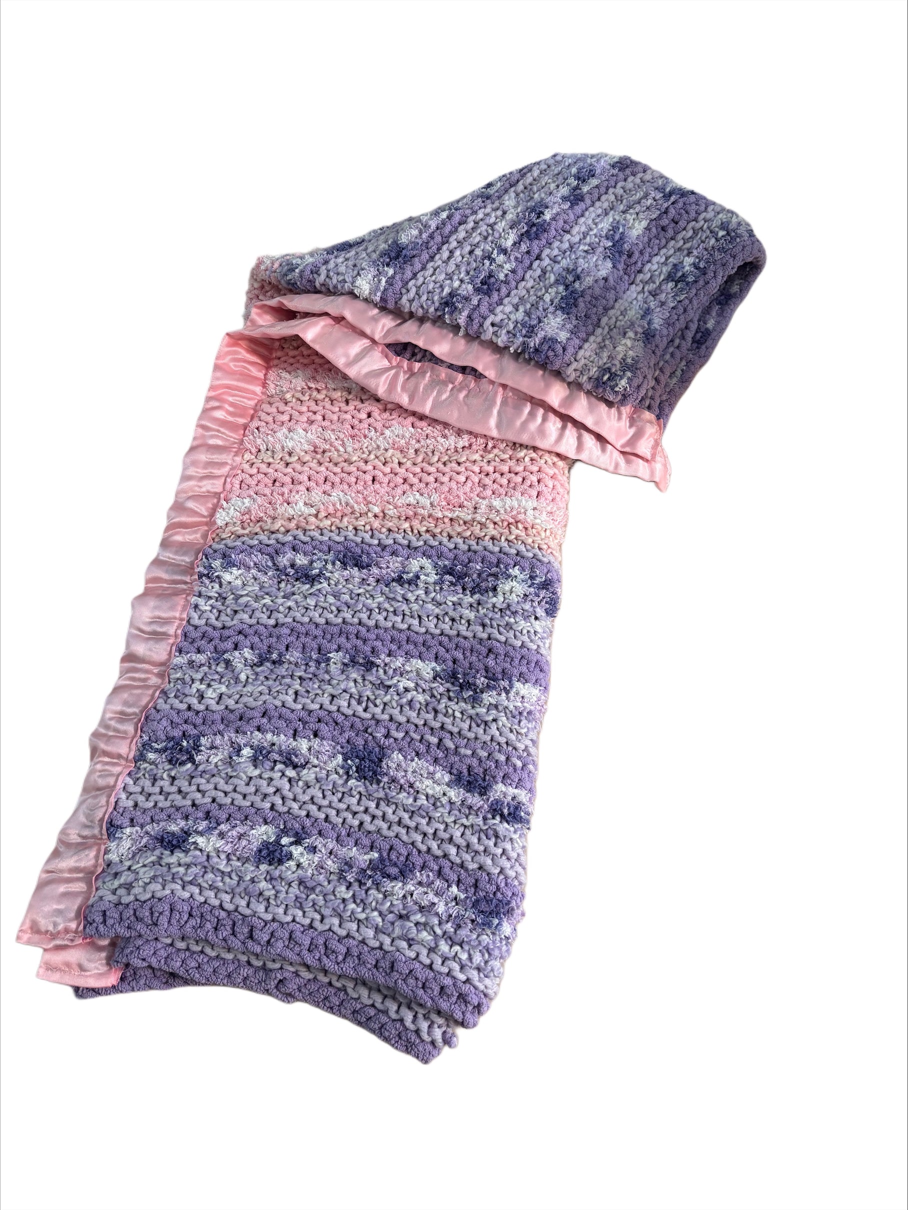 Couverture de laine (Rose et mauve)