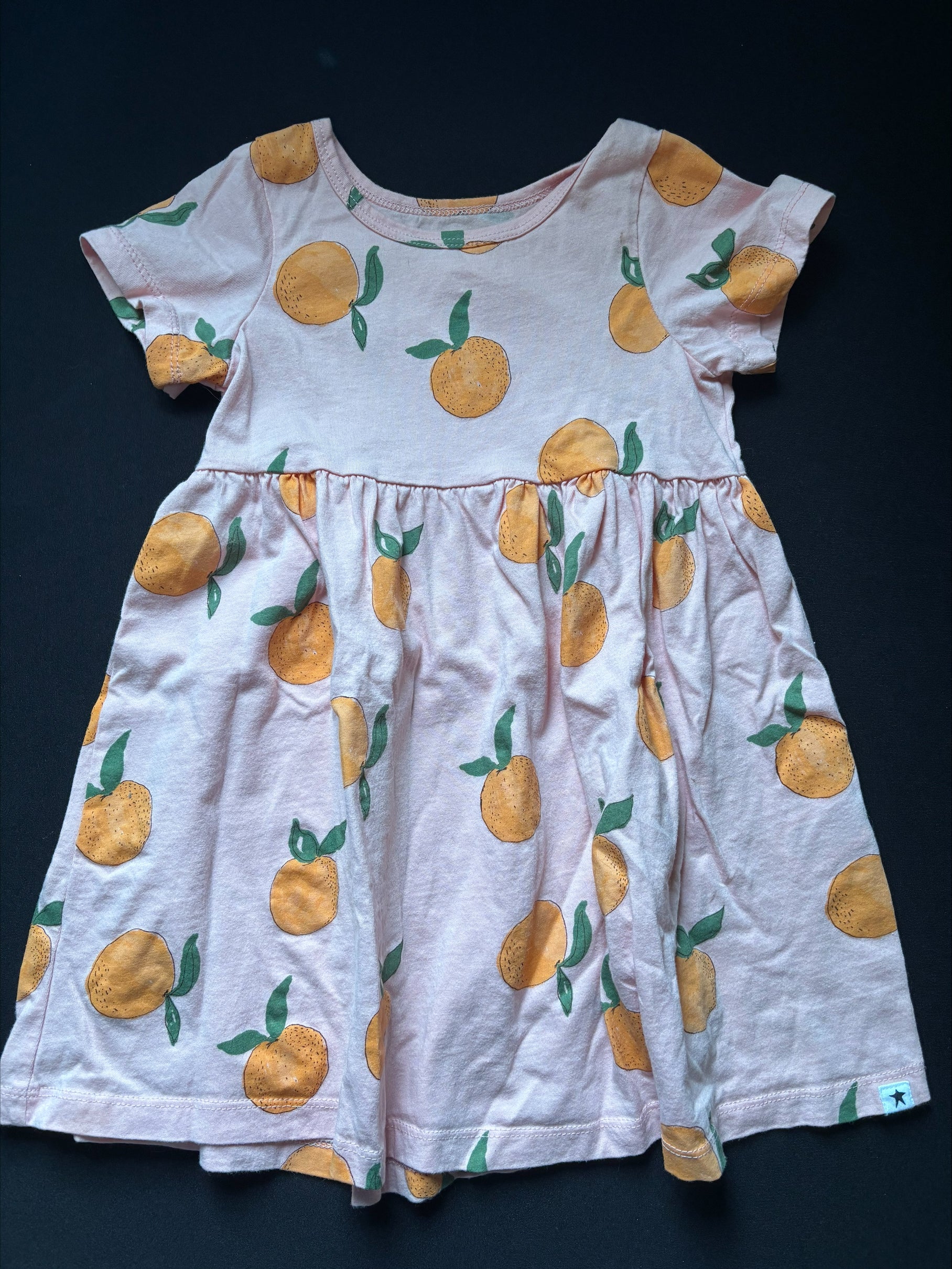 Robe 3/4 ans LITTLE EARTHLING (couleur pêche) (2171)