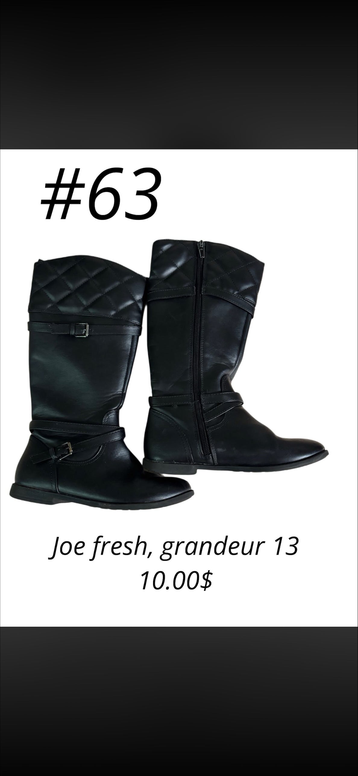Longue botte, grandeur 13